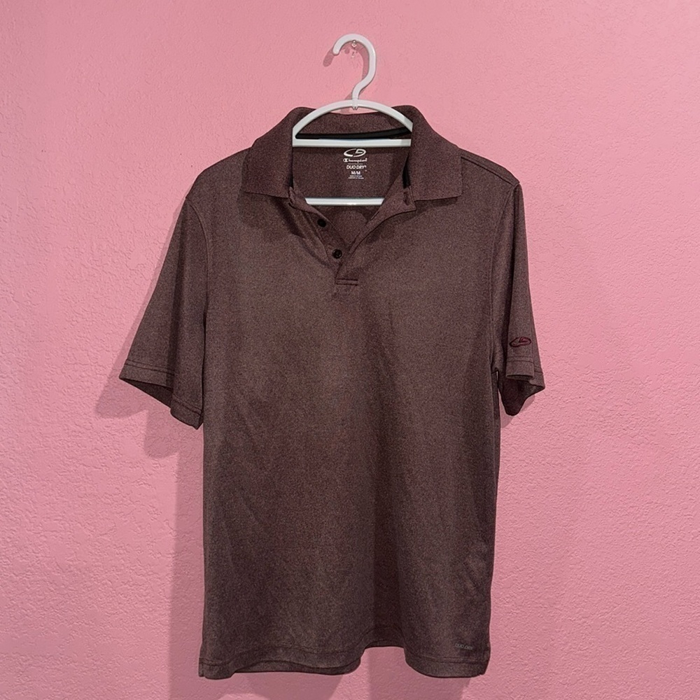 Champion Men’s Burgundy Duo Dry Athletic Shirt Size M Casual Summer NC0021